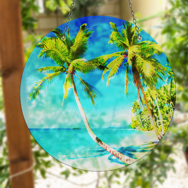 Palm Tree Tropical Suncatcher Brighten Any Space with Glass Suncatchers | Myphotostation
