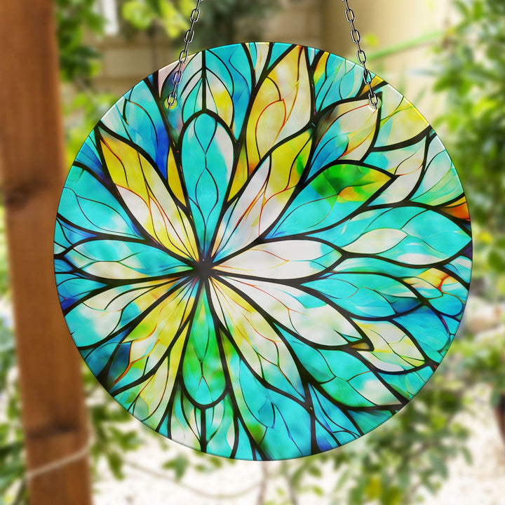 Blue & White Suncatcher Decor Colorful Sun | Myphotostation
