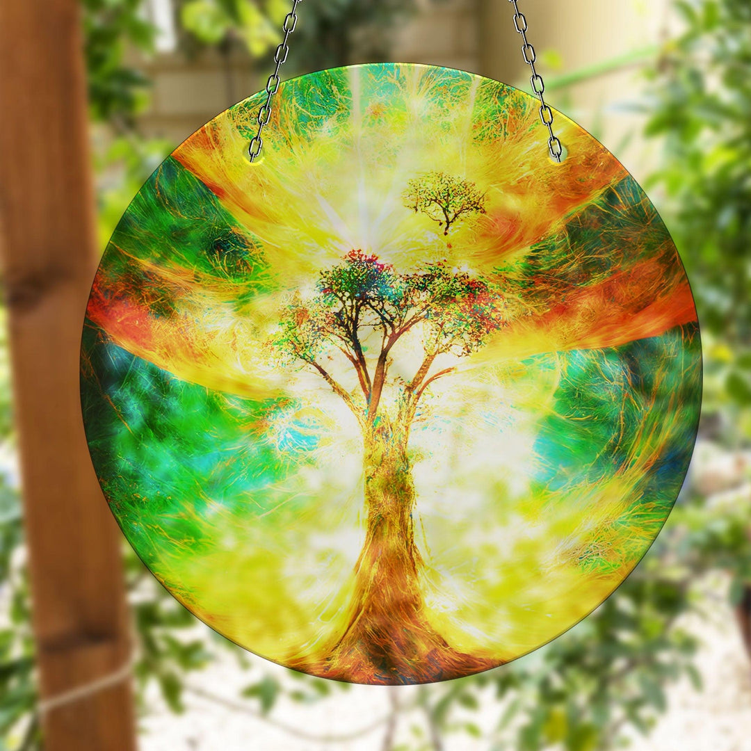 Yellow Life of tree Suncatcher Decor Beautiful Home Decor | Myphotostation
