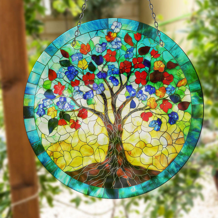 Blue Life of tree Suncatcher Brighten Any Space with Glass Suncatchers | Myphotostation
