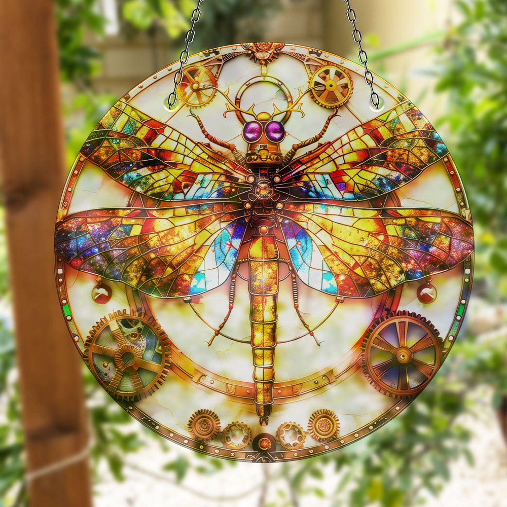 Dragonfly Colorful Suncatcher Glass Suncatchers | Myphotostation
