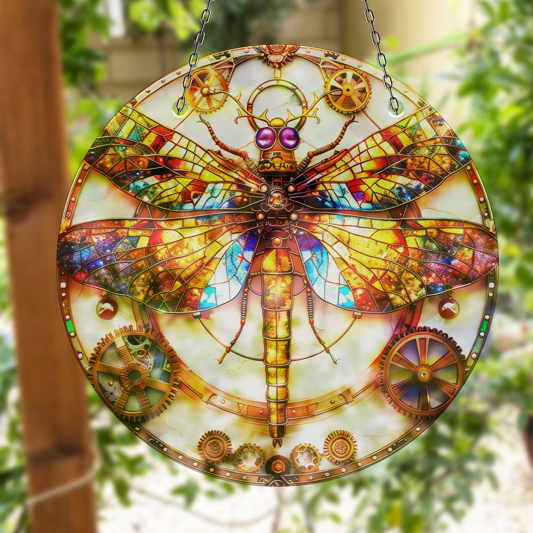 Dragonfly Colorful Suncatcher Glass Suncatchers | Myphotostation
