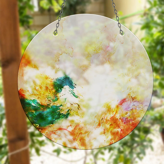 Colorful Alcohol Ink Art Suncatcher Sun Catcher for Window | Myphotostation
