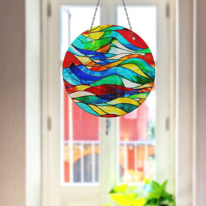 Colorful Abstract Line Suncatcher Brighten Windows | Myphotostation
