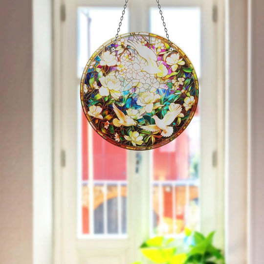 White Birds Suncatcher Decor Beautiful Home Decor | Myphotostation
