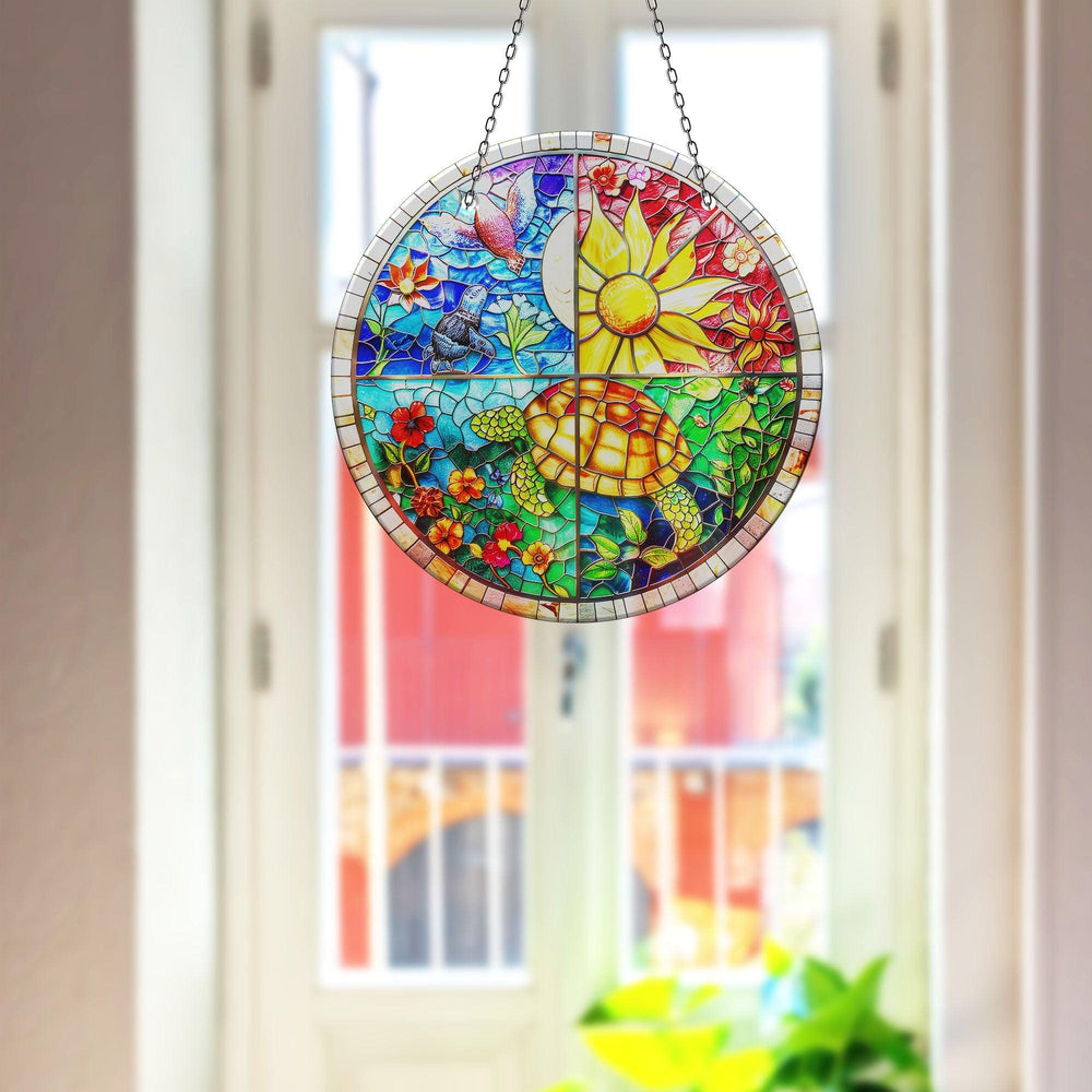 Sea Turtle Suncatcher Colorful Sun | Myphotostation
