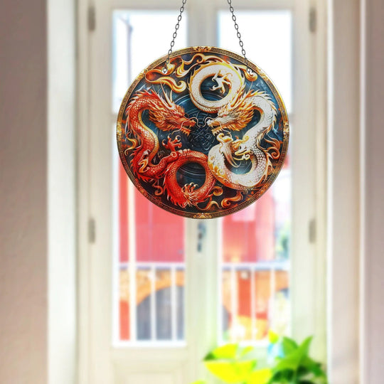 Korean Dragons Suncatcher Decor Sun Catcher for Window | Myphotostation

