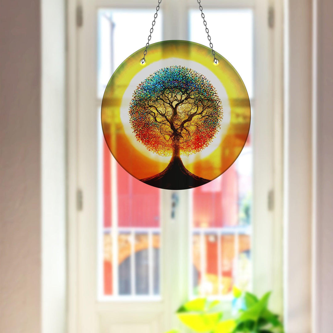 Brown Life of tree Suncatcher