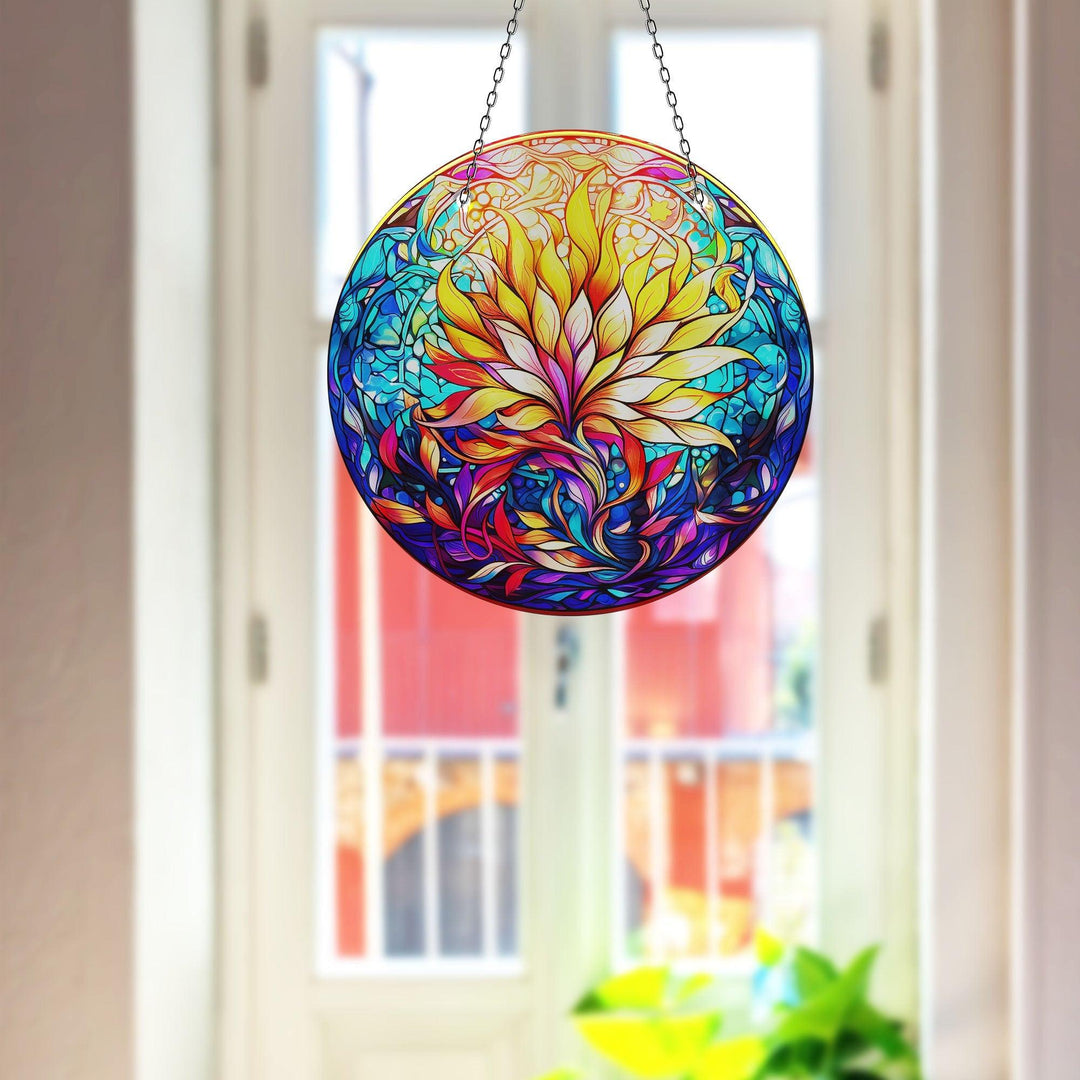 Flower Botanical Suncatcher Decor Add Color with Stained Glass Suncatchers for Home | Myphotostation

