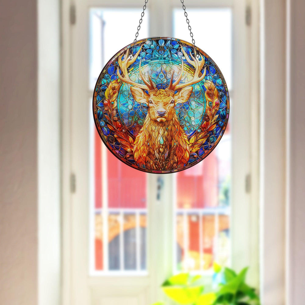 Deer Suncatcher Add Color with Stained Glass Suncatchers for Home | Myphotostation
