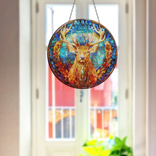 Deer Suncatcher Add Color with Stained Glass Suncatchers for Home | Myphotostation
