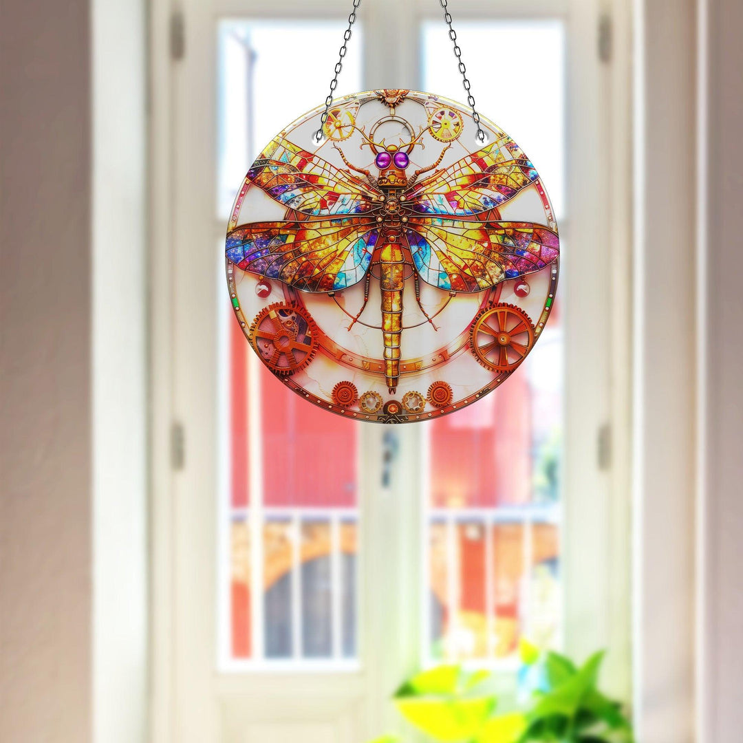 Dragonfly Colorful Suncatcher Durable Tempered Glass | Myphotostation
