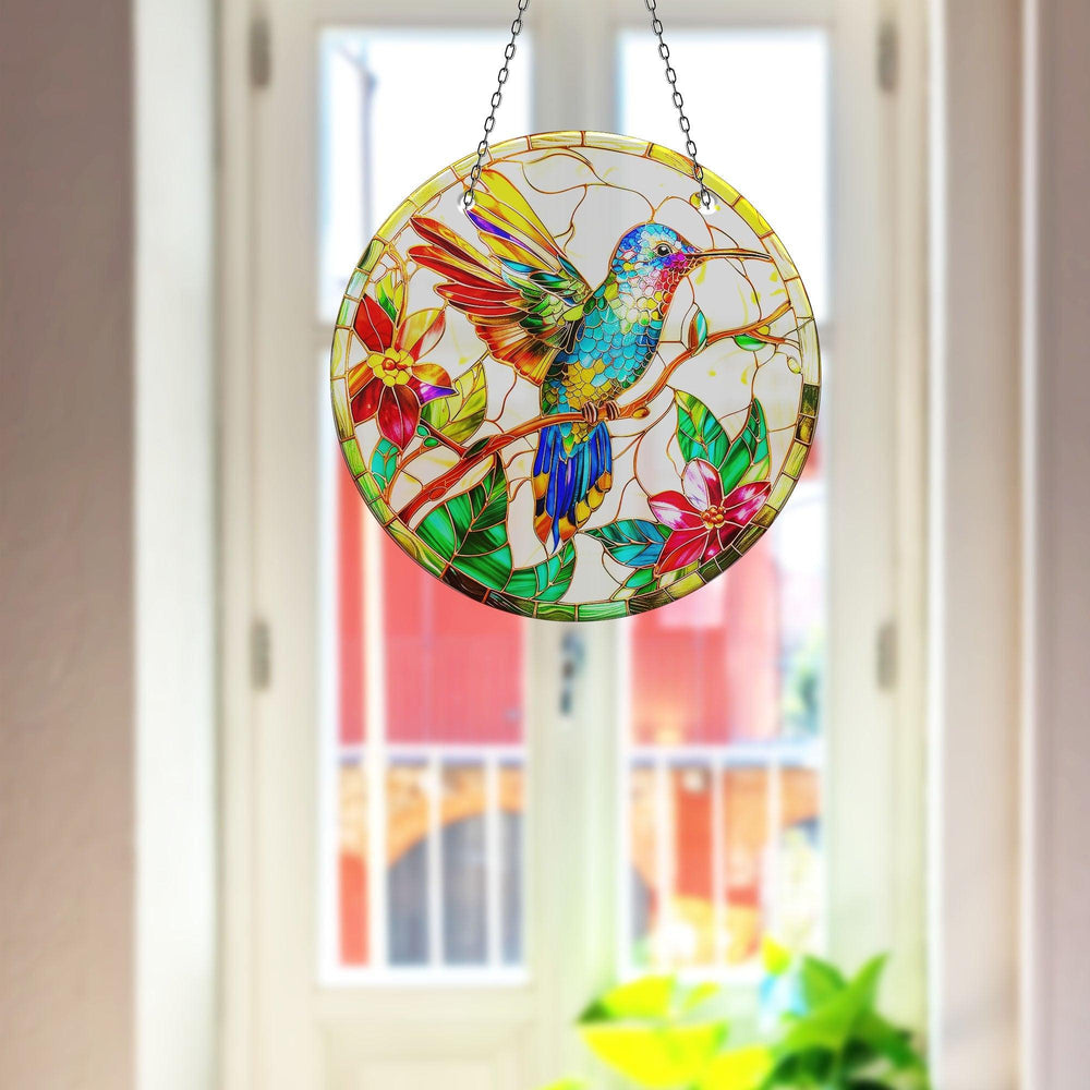 Colorful Birds Stained  Suncatcher Moon Suncatchers | Myphotostation
