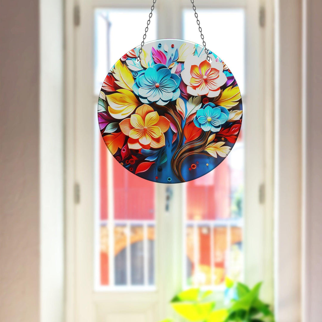 Vivid Botanical Suncatcher Moon Suncatchers | Myphotostation

