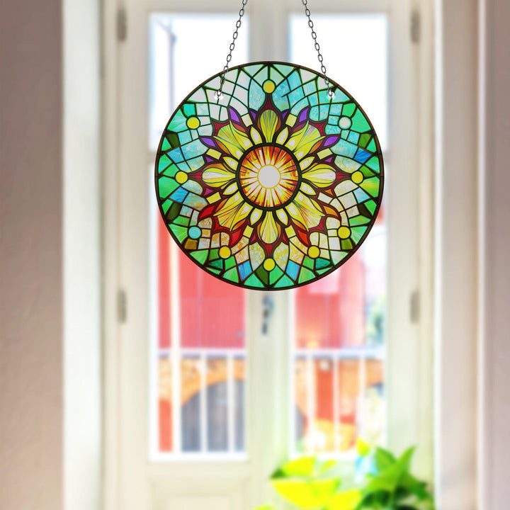 Colorful Stained Circle Suncatcher  Brighten Windows | Myphotostation

