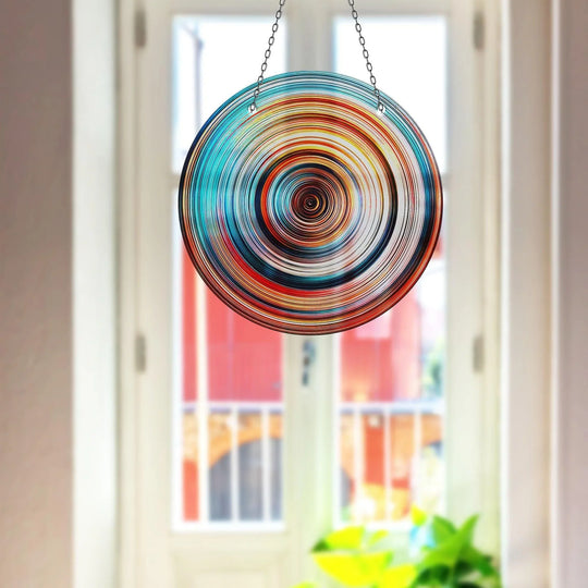 Orange Blue Suncatcher Brighten Any Space with Glass Suncatchers | Myphotostation
