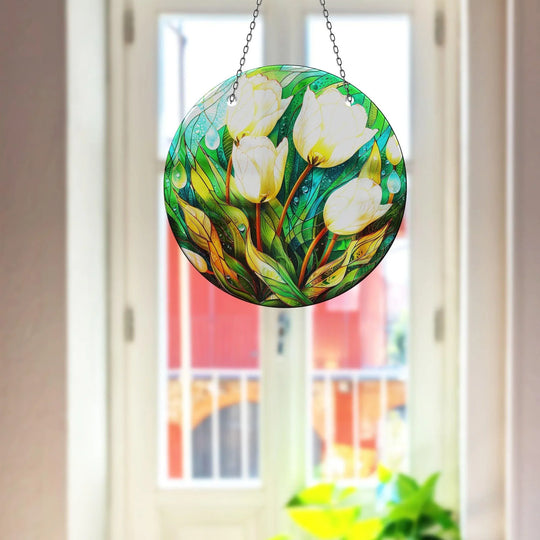 White Tulip SuncatcherWhite Tulip Suncatcher