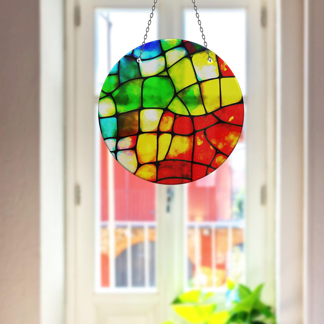 Colorful Stained  Suncatcher Tempered Glass | Myphotostation
