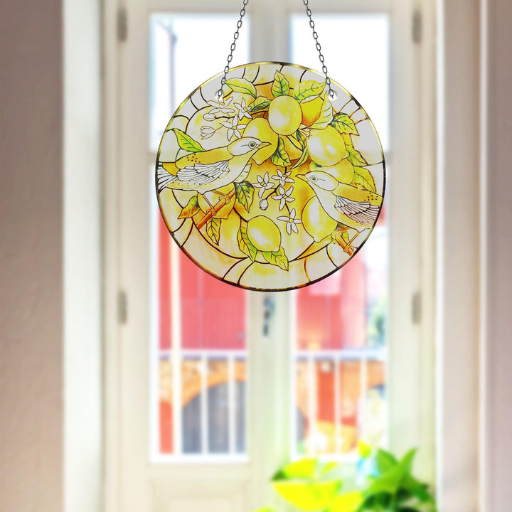 Birds & Lemon Tree Suncatcher Decor Transform Windows with Suncatchers | Myphotostation
