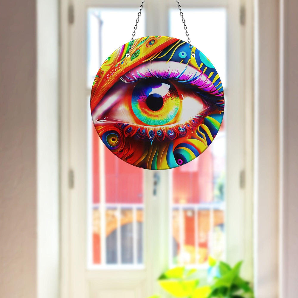 Colorful Eye Suncatcher Decor Tempered Glass Glass Suncatchers | Myphotostation
