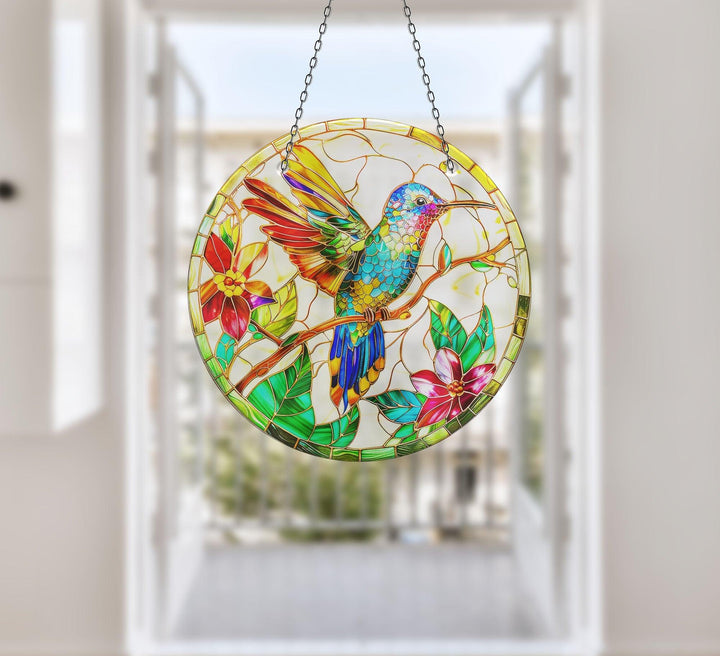 Colorful Birds Stained  Suncatcher Glass Suncatchers | Myphotostation

