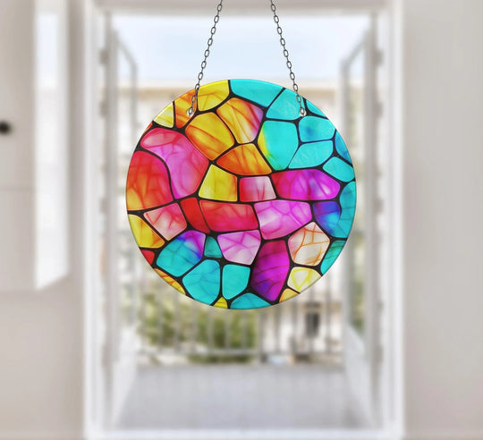 Mosaic Colored Suncatcher  Brighten Windows | Myphotostation

