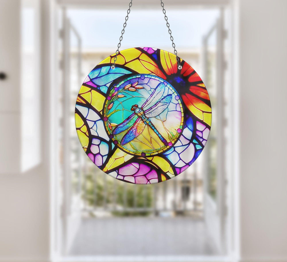 Dragonfly Blue Suncatcher Brighten Any Space with Glass Suncatchers | Myphotostation
