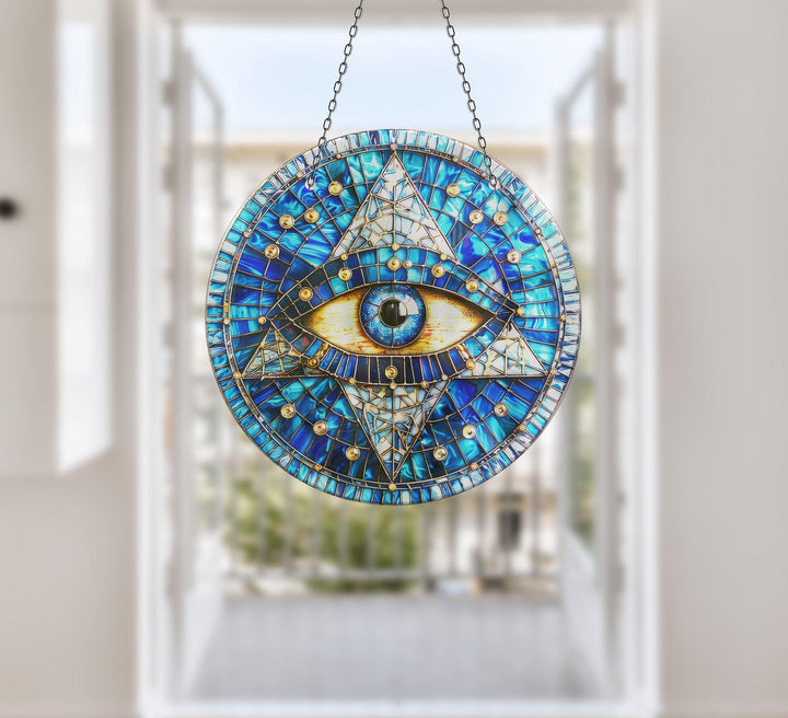 Blue Eye Suncatcher Decor Glass Suncatchers | Myphotostation
