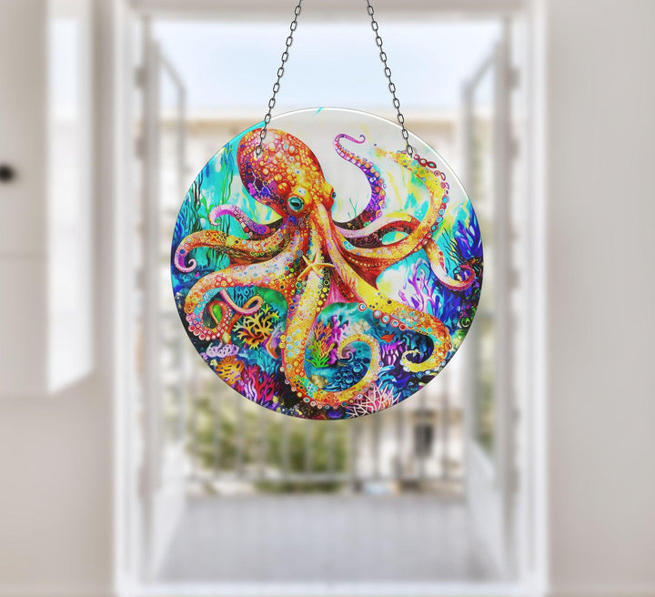 Colored Octopus Suncatcher Perfect Gift | Myphotostation
