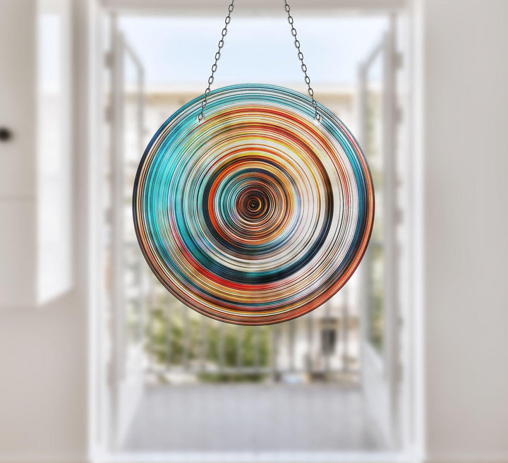 Orange Blue Suncatcher Moon Suncatchers | Myphotostation
