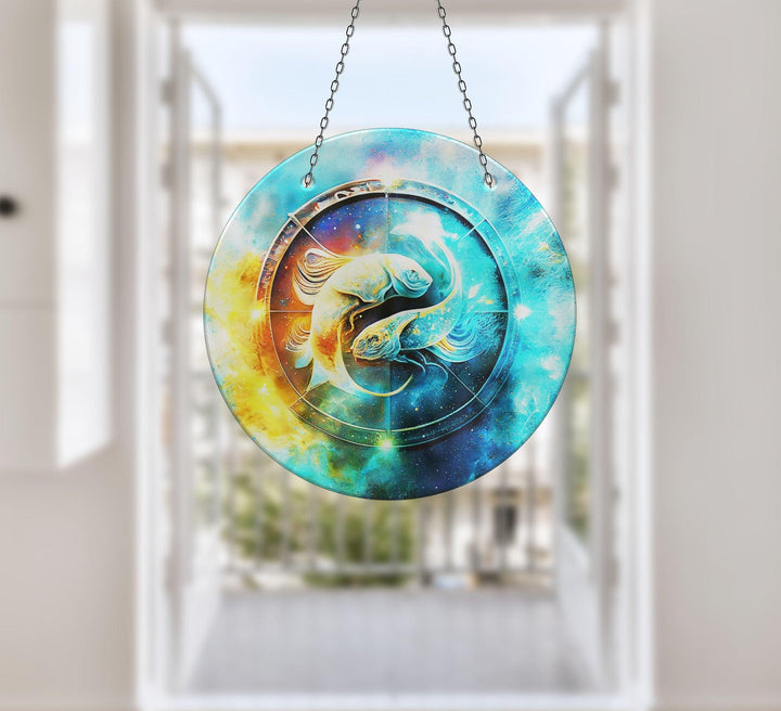 Koi Fish Blue Suncatcher Decor Brighten Any Space with Glass Suncatchers | Myphotostation
