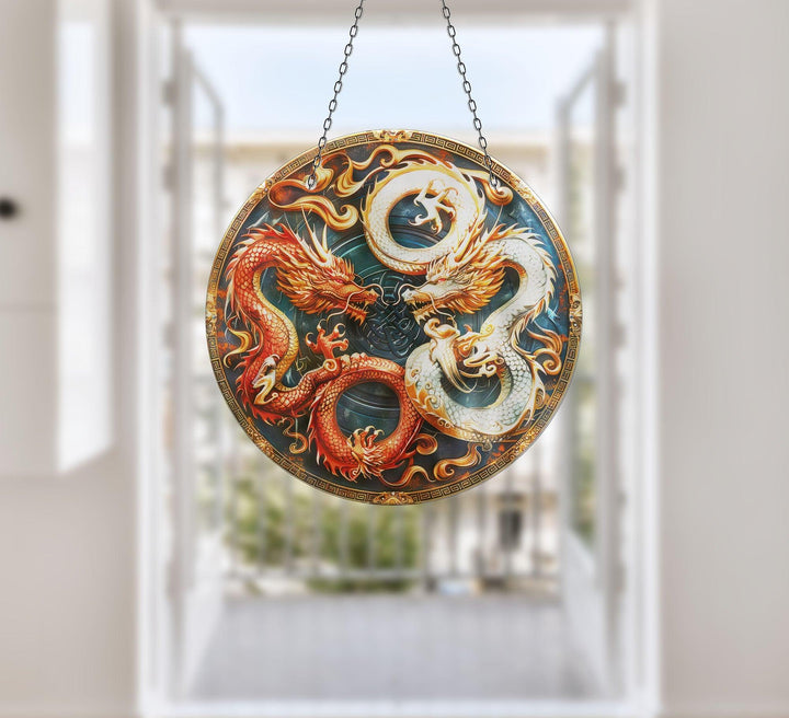 Korean Dragons Suncatcher Decor Perfect Gift | Myphotostation
