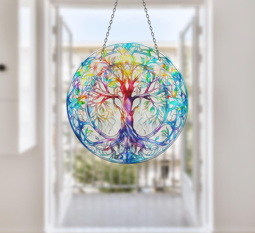 Turquoise Life of tree Suncatcher  Brighten Windows | Myphotostation
