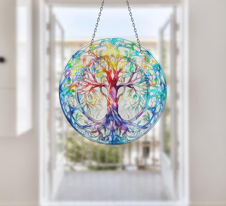 Turquoise Life of tree Suncatcher  Brighten Windows | Myphotostation
