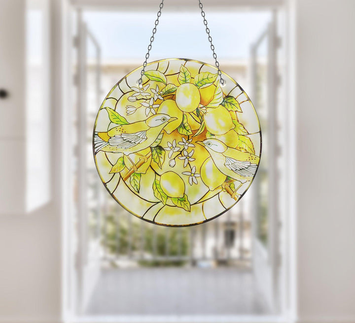 Birds & Lemon Tree Suncatcher Decor Beautiful Home Decor | Myphotostation
