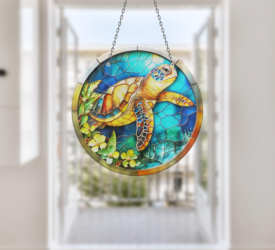 Seaturtle Suncatcher Decor Glass Suncatchers | Myphotostation
