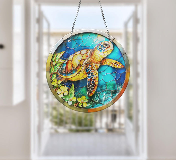 Seaturtle Suncatcher Decor Glass Suncatchers | Myphotostation
