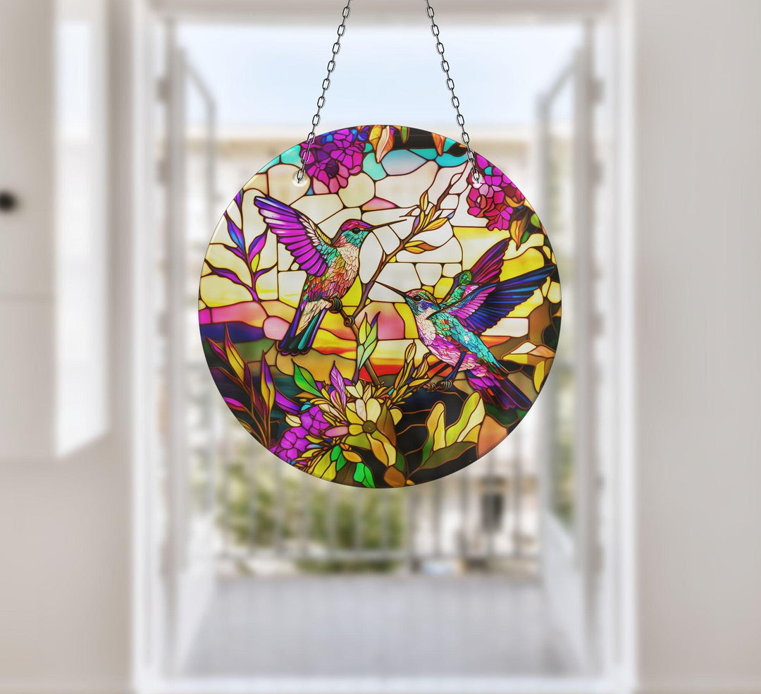 Colorful Acrylic Hummingbird Suncatcher Brighten Any Space with Glass Suncatchers | Myphotostation

