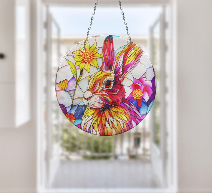 Colorful Rabbit Suncatcher Decor Colorful Sun | Myphotostation 
