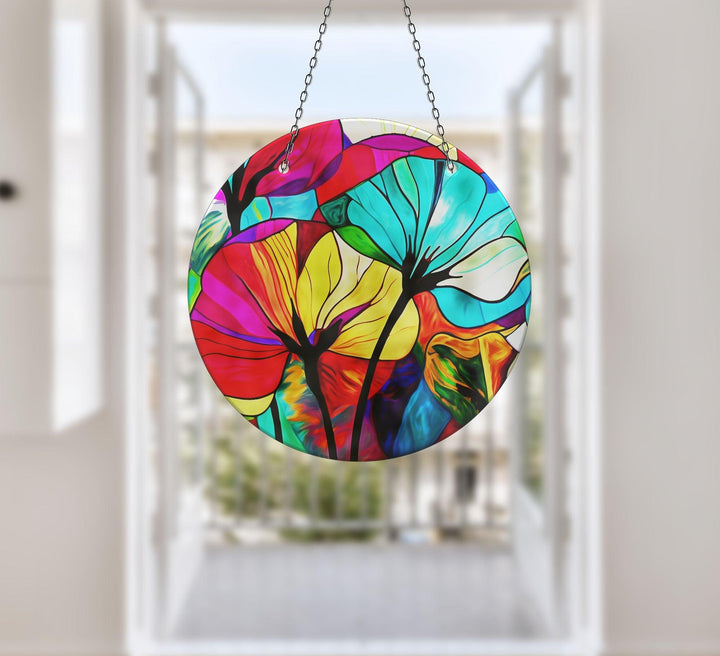 Red Turquoise Suncatcher Sun Catcher for Window | Myphotostation
