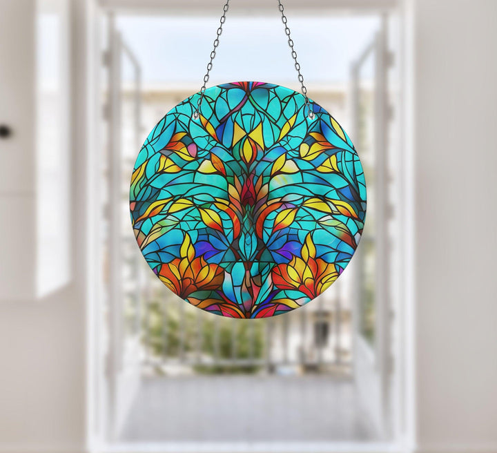Green Flower Suncatcher Glass Suncatchers | Myphotostation
