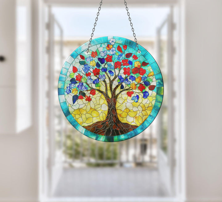 Blue Life of tree Suncatcher Colorful Sun | Myphotostation
