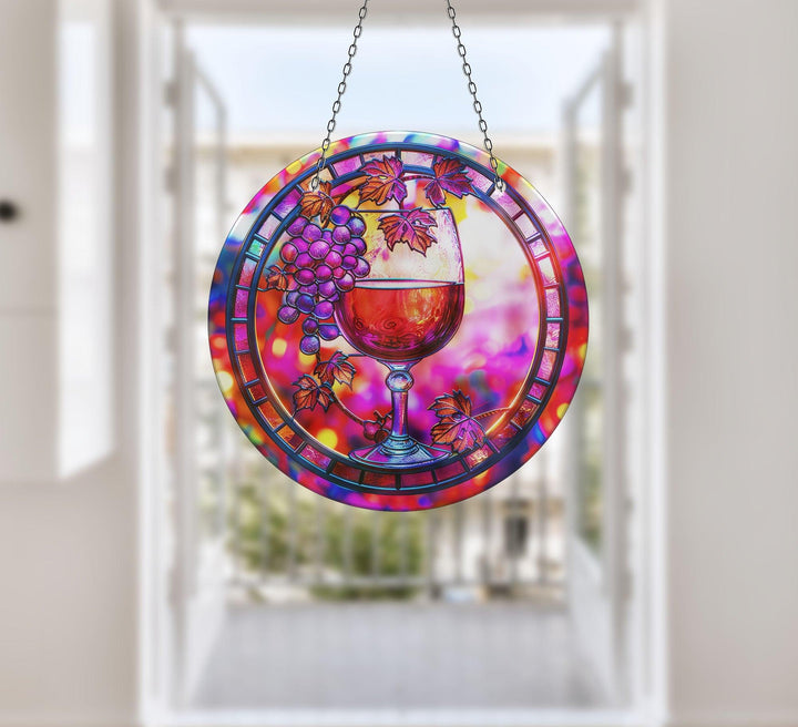Wıne Suncatcher Decor Sun Catchers | Myphotostation
