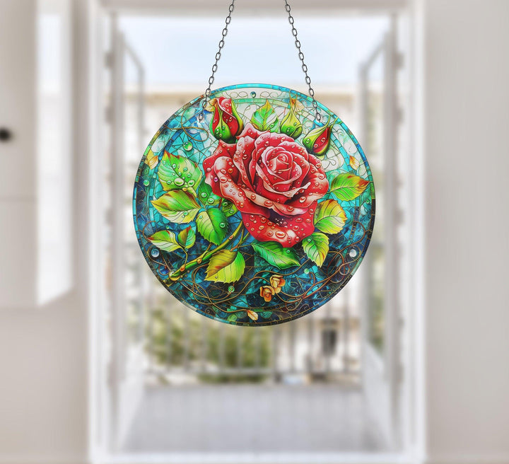 Red Flowers Suncatcher Sun Catchers | Myphotostation
