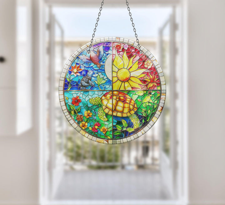 Sea Turtle Suncatcher Durable Tempered Glass | Myphotostation
