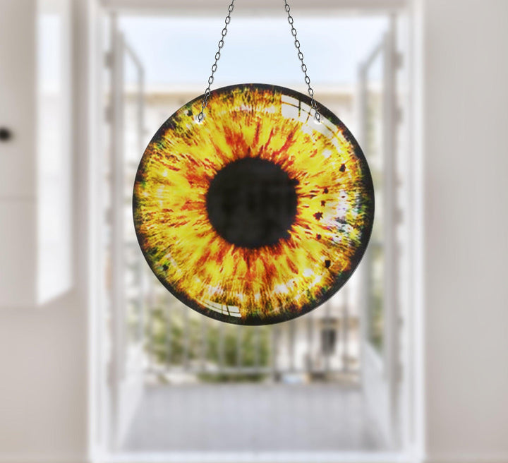 Yellow  Eye Suncatcher Decor Moon Suncatchers | Myphotostation
