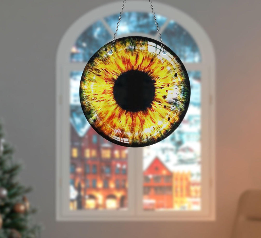 Yellow  Eye Suncatcher Decor Colorful Sun | Myphotostation 

