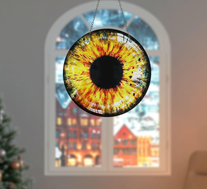 Yellow  Eye Suncatcher Decor Colorful Sun | Myphotostation 
