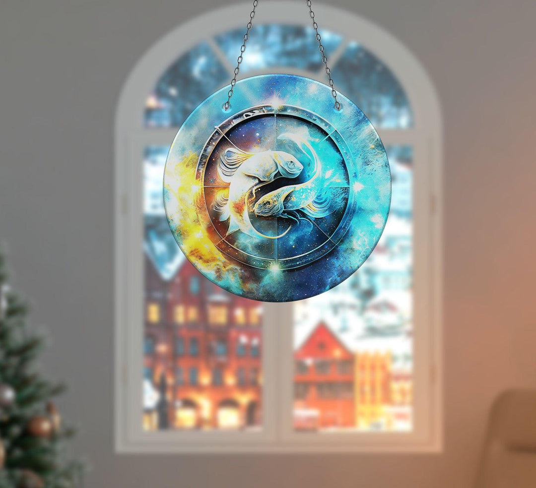 Koi Fish Blue Suncatcher Decor Sun Catchers | Myphotostation
