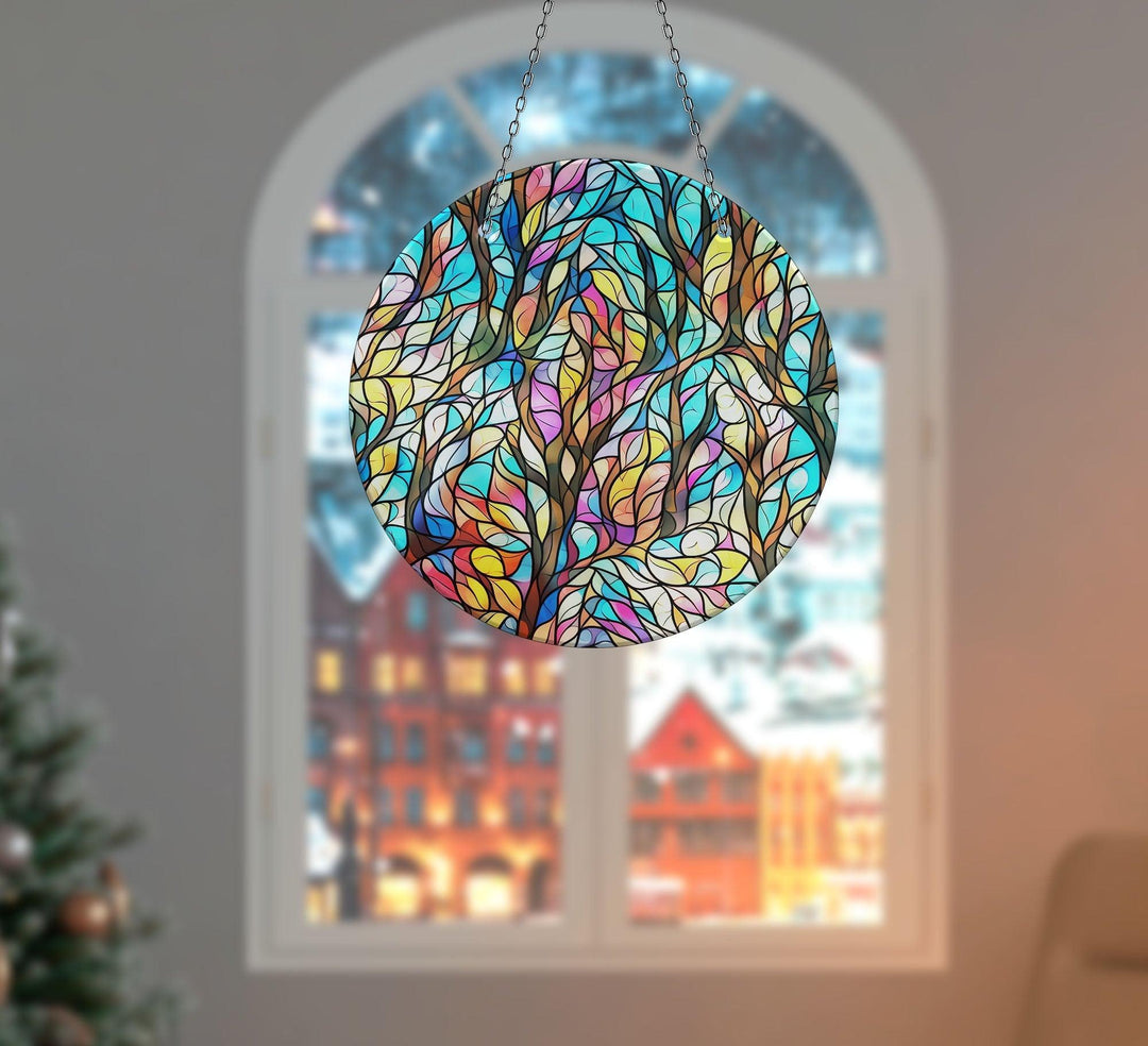 Leaves Colorful Stained  Suncatcher Perfect Gift | Myphotostation
